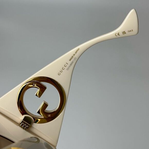 GUCCI Sunglasses GG1255S 002 Ivory White Brown Women NEW - Picture 6 of 12
